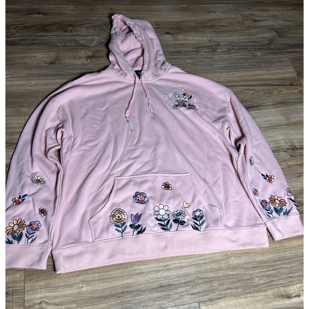 Disney Minnie And Daisy Floral Beaded Hoodie Box Lunch Exclusive 3XL
